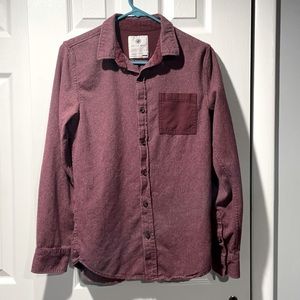 On The Byas Red button down